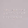 Letter A~Z Alloy Rhinestone Cabochons MRMJ-WH0072-92A-1