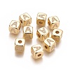 Brass Micro Pave Cubic Zirconia Beads LS-KK-K238-16G-A-1