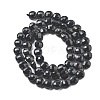 Natural Black Onyx(Dyed & Heated) Beads Strands G-C179-A10-02-3