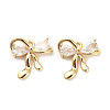 Brass Glass Charms KK-C054-17G-1