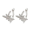 Rack Plating Brass Micro Pave Cubic Zirconia Cuff Earring EJEW-C086-13P-1