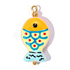 304 Stainless Steel with Glass Pendants GL-OY001-04G-01-1
