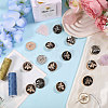 24Pcs 3 Colors 1-Hole Zinc Alloy Flat Round with Bees Buttons BUTT-CA0001-30-5