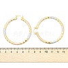Brass Two Tone Hoop Earrings EJEW-B117-06E-M-5