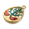 Ion Plating(IP) 304 Stainless Steel Enamel Pendants STAS-I313-03B-2