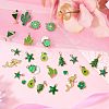 30Pcs 15 Styles Alloy Enamel Pendants ENAM-SZ0003-73-3