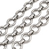304 Stainless Steel Ring Link Chains CHS-G044-01P-1