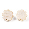 Ash Wood Stud Earring Findings EJEW-N017-011X-2