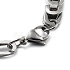 304 Stainless Steel Byzantine Chain Bracelet for Men Women BJEW-Z023-13P-3