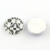 Half Round/Dome Floral Photo Glass Flatback Cabochons for DIY Projects X-GGLA-Q037-12mm-01-2