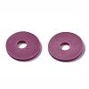 Flat Round Handmade Polymer Clay Beads CLAY-R067-12mm-05-4