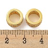 Rack Plating Brass Micro Pave Clear Cubic Zirconia European Beads KK-L215-203G-2