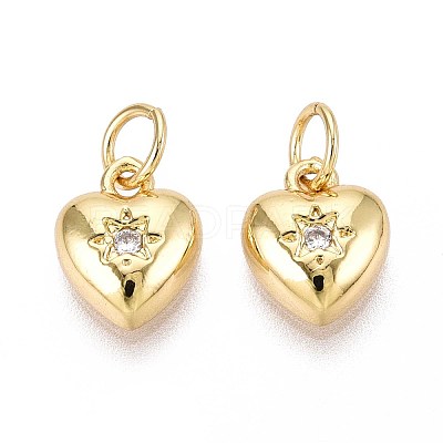 Brass Micro Pave Cubic Zirconia Charms ZIRC-R109-039-NF-1