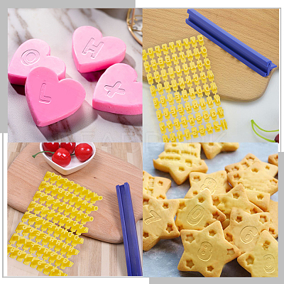 PP Plastic Letter A~Z Cookie Impress Embosser Cutter AJEW-WH0504-24-1