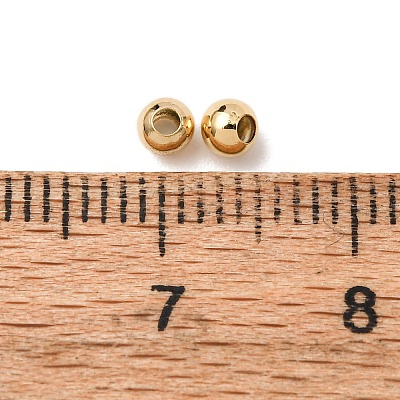 Real 24K Gold Plated Brass Round Spacer Beads LS-X-PALLOY-M029-03G-1