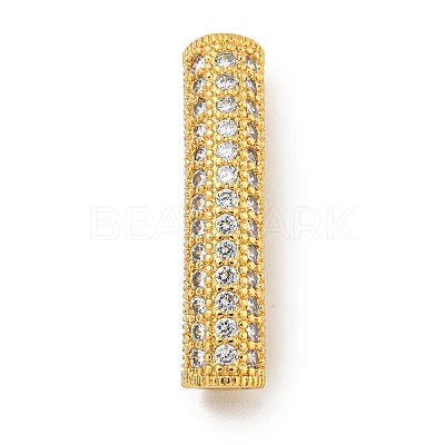 Brass Micro Pave Clear Cubic Zirconia Beads KK-G493-12G-01-1