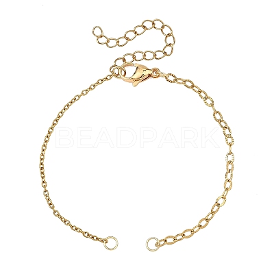 304 Stainless Steel Cable Chain Bracelet Making AJEW-JB01638-1