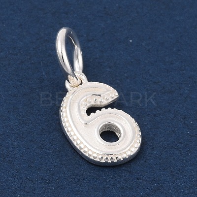 Number Series 925 Sterling Silver Charms STER-Q002-01G-1