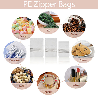 18Pcs 3 Styles PE Resealable Bags with Window OPP-TAD0001-01F-1