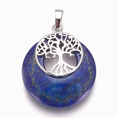 Natural Lapis Lazuli Pendants G-F573-C11-1