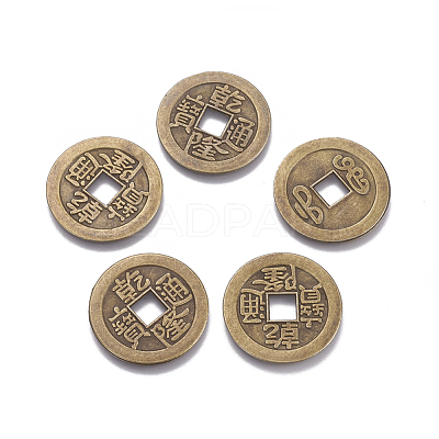 Tibetan Style Alloy Chinese Coin Pendants PALLOY-WH0060-01C-NF-1
