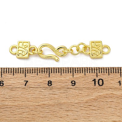 Brass Hook and S-Hook Clasps KK-U059-22G-1