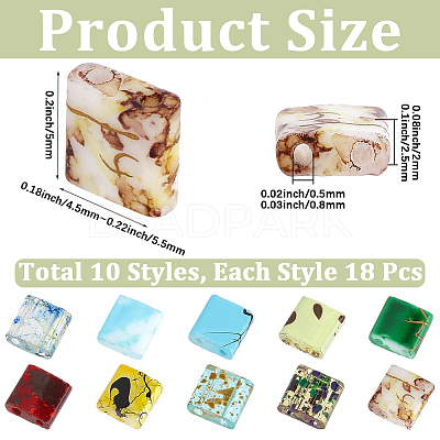 180Pcs 10 Styles Electroplate Glass Seed Beads SEED-PA0001-33-1