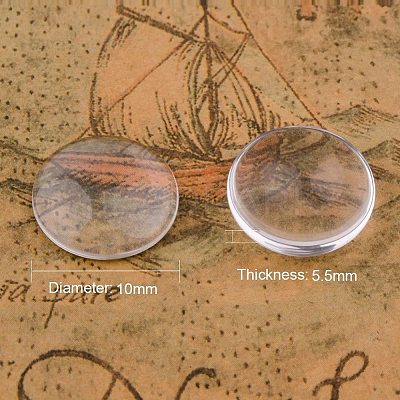 Clear Glass Cabochons GGLA-PH0002-02B-1