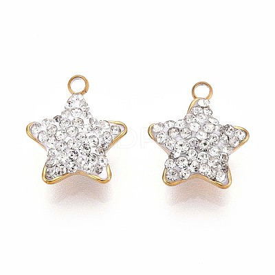 Ion Plating(IP) 201 Stainless Steel Charms STAS-N109-216A-G-1