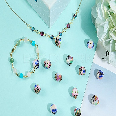 5Pcs Handmade Lampwork Beads LAMP-SZ0001-49A-1