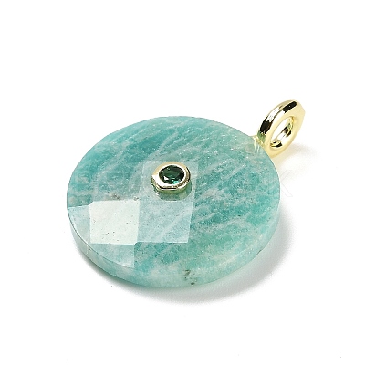 Natural Amazonite Faceted Pendants G-A287-02G-05-1