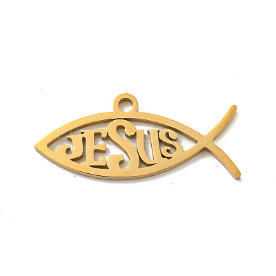 304 Stainless Steel Pendants STAS-P342-04G-1