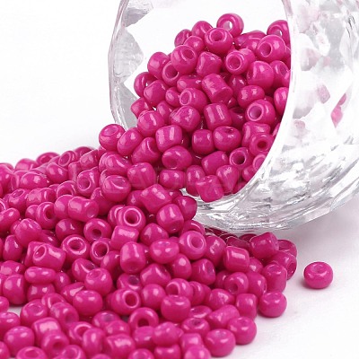 Baking Paint Glass Seed Beads SEED-US0003-3mm-K24-1