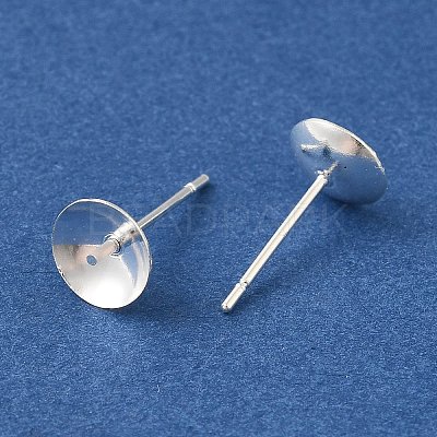 Brass Studs Earrings Finding KK-K383-01E-S-1