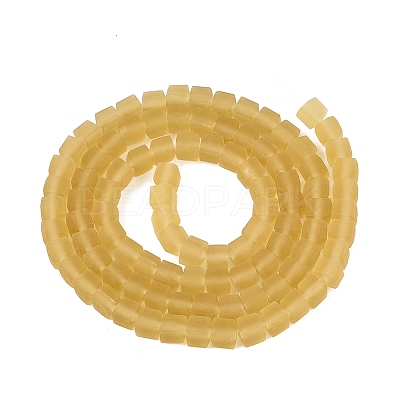 Transparent Frosted Glass Beads Strands GLAA-N072-01A-A03-1