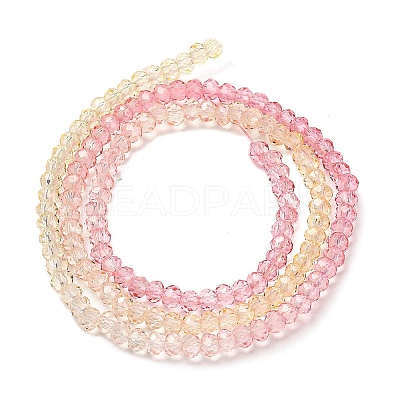 Transparent Painted Glass Beads Strands X1-DGLA-A034-T1mm-A09-1