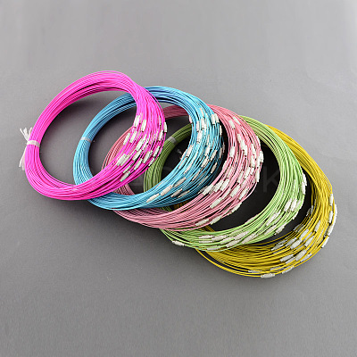 Stainless Steel Wire Necklace Cord DIY Jewelry Making TWIR-R003-M-1