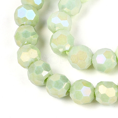 Anti-Tarnish Electroplate Glass Beads Strands EGLA-T021-6mm-15-10-1