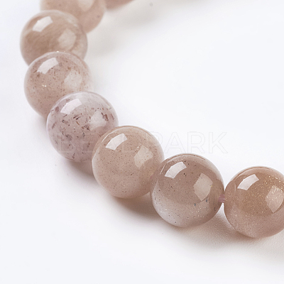 Natural Sunstone Beads Strands X-G-G099-4mm-14-1