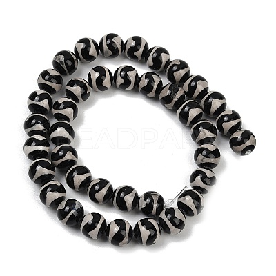 Tibetan Style dZi Beads Strands G-U022-A01-10mm-1