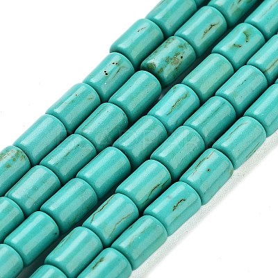 Synthetic Turquoise Beads Strands X-TURQ-G120-4x6mm-13-1