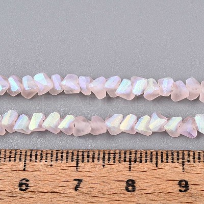 Frosted Transparent Glass Beads Strands LS-GLAA-N054-4mm-02-1
