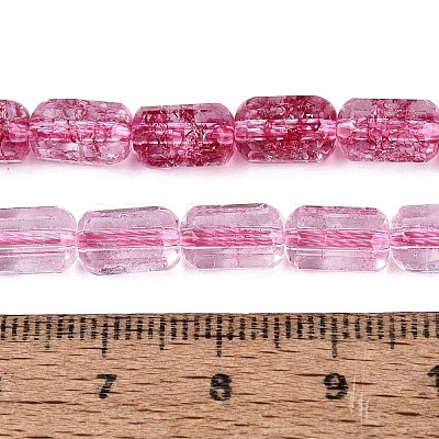 Crackle Transparent Glass Beads Strands GLAA-N068-05A-08-1