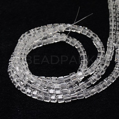 Glass Beads Strands EGLA-J028-3x3mm-01-1