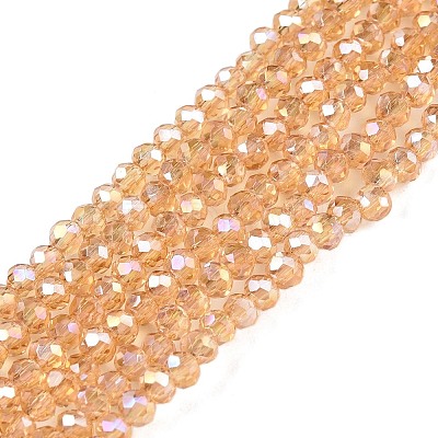 Electroplate Glass Beads Strands EGLA-A044-T1mm-B23-1