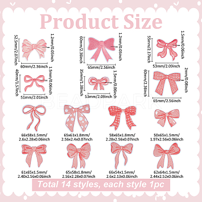 14Pcs 14 Styles Computerized Embroidery Cloth Iron on/Sew on Patches PATC-BC0001-18-1