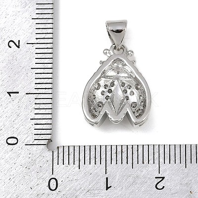 Brass Micro Pave Cubic Zirconia Pendants KK-A260-07E-P-1