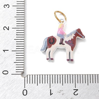 Printed 304 Stainless Steel Pendants SA-CBA109E-03-1