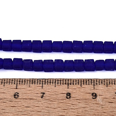 Transparent Frosted Glass Beads Strands GLAA-N072-01A-A14-1