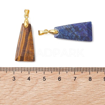 Natural Mixed Gemstone Pendants PALLOY-JF05426-01-1